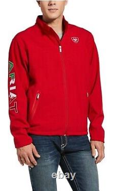 Veste souple avec nouveau logo de l'équipe Ariat pour homme avec drapeau mexicain rouge (10033525)