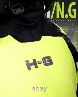 Veste verte pour homme en techwear, pull à capuche en polaire robuste Holygrail C. B. G-01/NG