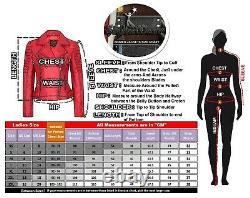 Womens Motorcycle Biker Real Leather Jacket Lambskin Leather Top Slim Fit S-3xl