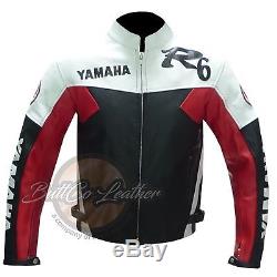 Yamaha R6 Vêtements De Moto En Peau De Vache Veste En Cuir Rouge Biker Cuir Buttco