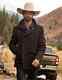 Yellowstone Ryan Bingham Ian Bohen Cowboy Noir Double Tourbe En Laine Breasted
